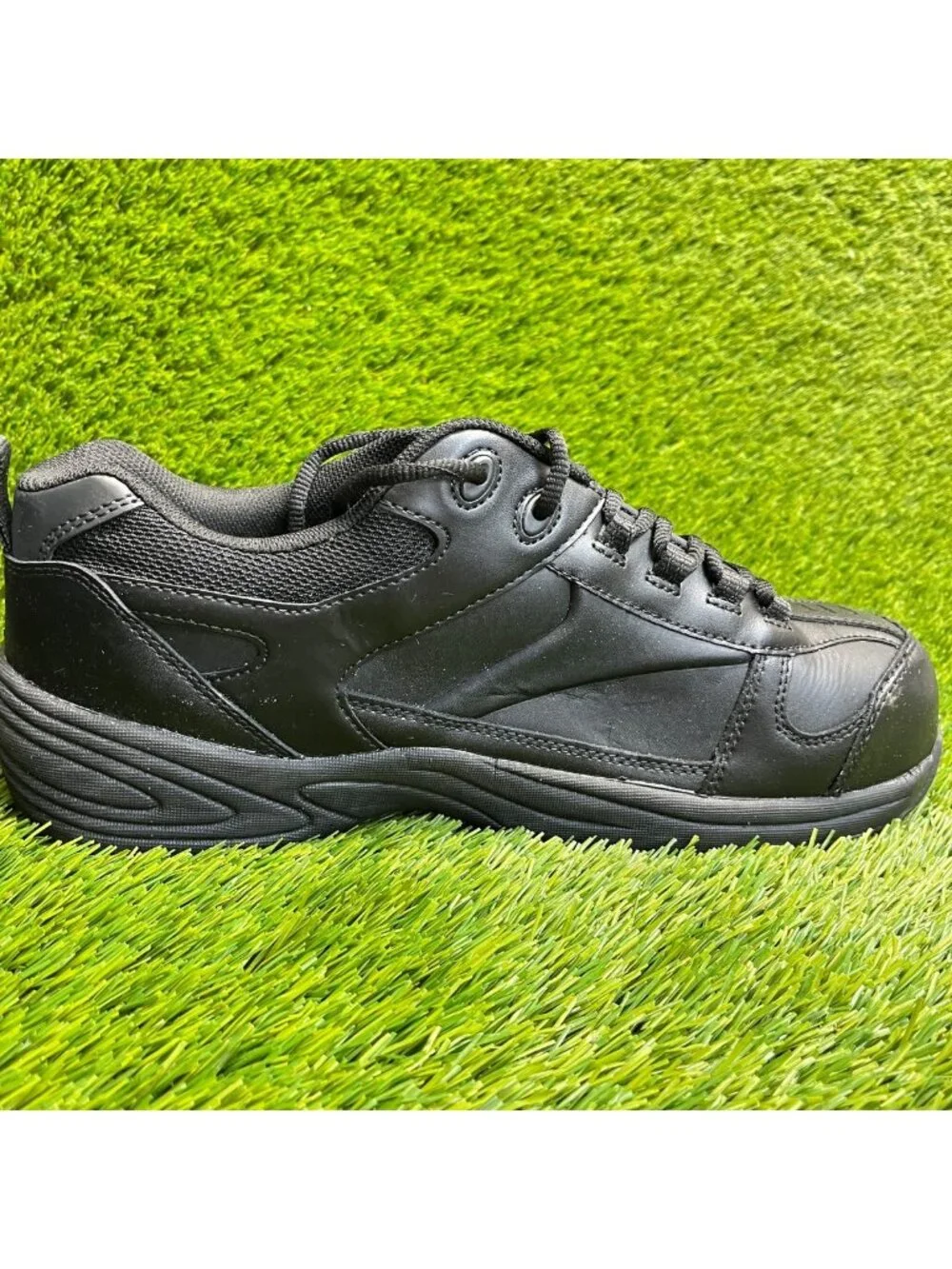 Reebok Jorie Mens Size 13 Black Leather Composite Toe Safety Work Jogger Shoes